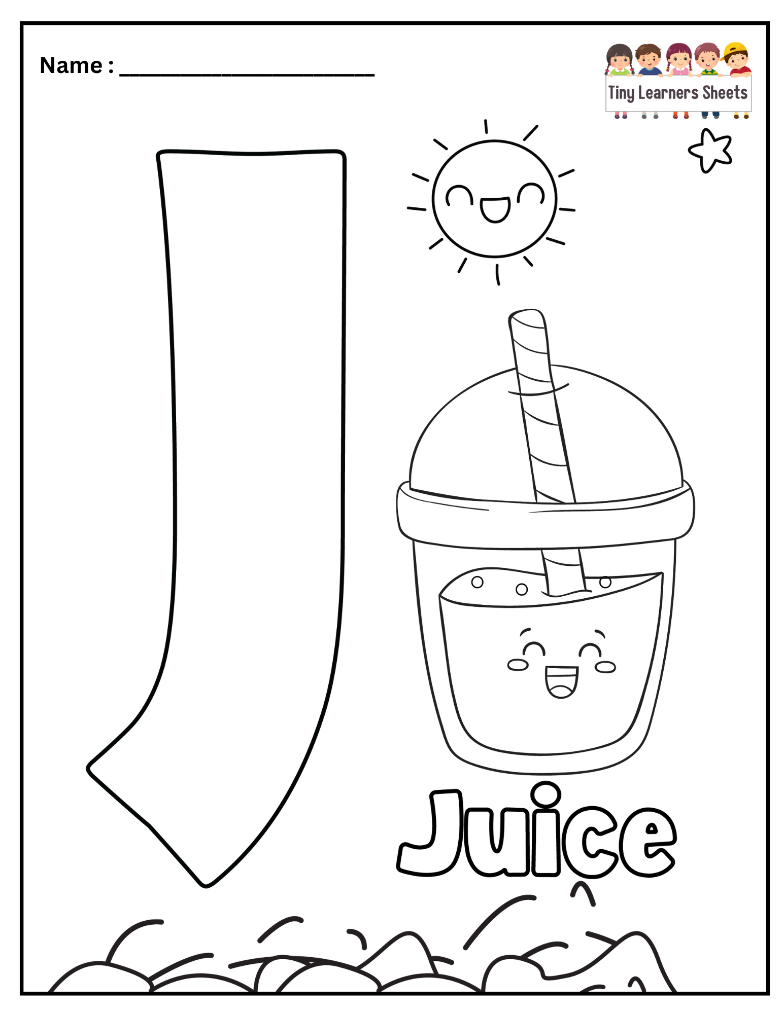 Letter J Coloring Page